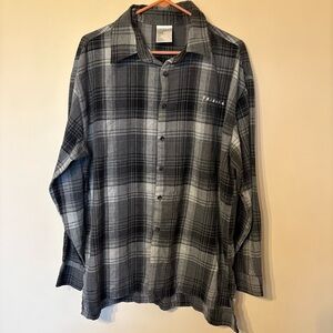 FRIENDS Charcoal Plaid Shirt Flannel